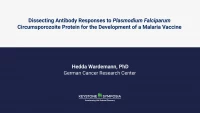 Thumbnail for Dissecting Antibody Responses to Plasmodium Falciparum Circumsporozoite Protein for the Development of a Malaria Vaccine