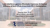 Thumbnail for Short Talk: Late Interferon-Gamma Blockade Improves Antitumor Efficacy of Anti-CTLA-4 and Anti-PD-1 Combination Treatment