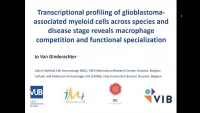 Thumbnail for Transcriptional Profiling of Glioblastoma-Associated Myeloid Cells across Species and Disease Stage Reveals Macrophage Competition and Functional Specialization