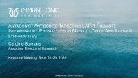 Thumbnail for Short Talk: Antagonistic Antibodies Targeting LAIR1 Promote Inflammatory Phenotypes in Myeloid Cells and Activate Lymphocytes