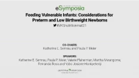 Thumbnail for Feeding Vulnerable Infants: Considerations for Preterm and Low Birthweight Newborns