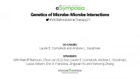 Thumbnail for [Harnessing the Microbiome] Genetics of Microbe‑Microbe Interactions