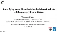 Thumbnail for Short Talk: Identifying Novel Bioactive Microbial Gene Products in Inflammatory Bowel Disease