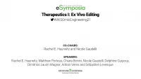 Thumbnail for Therapeutics I: Ex Vivo Editing