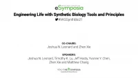 Thumbnail for Engineering Life with Synthetic Biology Tools and Principles
