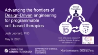 Thumbnail for Advancing the Frontiers of Design-Driven Engineering for Programmable Cell-Based Therapies