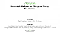Thumbnail for Hematologic Malignancies: Biology and Therapy