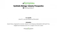 Thumbnail for Synthetic Biology: Industry Perspective