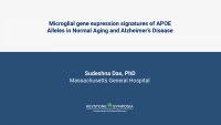 Thumbnail for Microglial gene expression signatures of APOE Alleles in Normal Aging and Alzheimer’s Disease