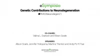 Thumbnail for Genetic Contributions to Neurodegeneration
