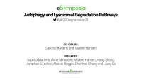 Thumbnail for Autophagy and Lysosomal Degradation Pathways