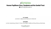 Thumbnail for Human Papilloma Virus, Dysplasia and the Genital Tract