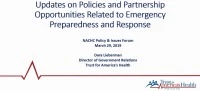 Thumbnail for Policy and Partnership Updates Related to Emergency Preparedness and Response