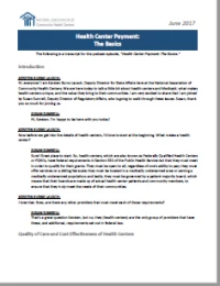 Thumbnail for Health Center Payment: The Basics