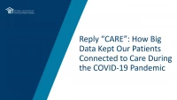 Thumbnail for Reply “CARE:” How Big Data Kept Our Patients Connected to Care During the COVID-19 Pandemic