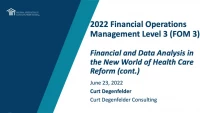 Thumbnail for Financial and Data Analysis in the New World of Health Care Reform (cont.)