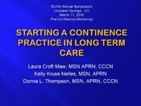 Thumbnail for Starting a Continence Practice in Long Term Care