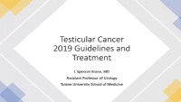 Thumbnail for Testicular Cancer - Diagnosis and Treatment - 2019 Guidelines