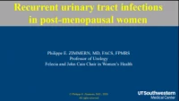Thumbnail for Recurrent Urinary Tract Infections in Postmenopausal Women