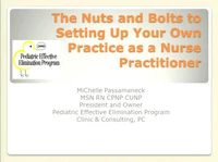 Thumbnail for Thoughts and Tips on Setting Up a Urology Nurse Practitioner Practice