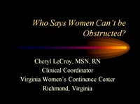 Thumbnail for Who Says Women Can't Be Obstructed?