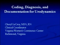 Thumbnail for Linking Urodynamic Coding, Interpretation and Documentation