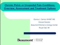 Thumbnail for Chronic Pelvic or Urogenital Pain Conditions: Overview, Assessment & Treatment Options