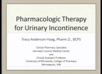 Thumbnail for Pharmacologic Therapy for Urinary Incontinence