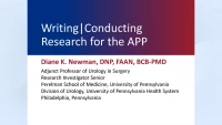 Thumbnail for Writing/Conducting Research for the APP