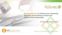 Thumbnail for HCV Management in Primary Care: Improving Screening and Treatment in Rural and Underserved Communities