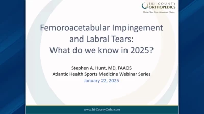 Thumbnail for "Oh my Aching Hip! :Update on Labral Tears of the Hip and Femoroacetabular Impingement"