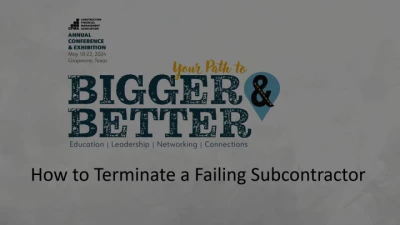 Thumbnail for How to Terminate a Failing Subcontractor