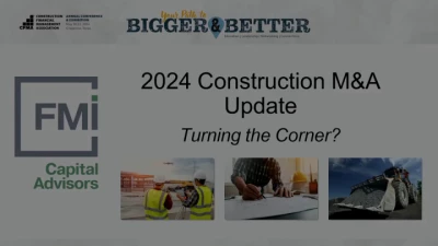 Thumbnail for 2024 Construction M&A Update: Turning the Corner