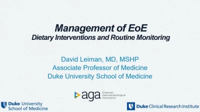 Thumbnail for Management of EoE - Dietary Interventions and Routine Monitoring $$$