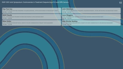 Thumbnail for SSAT-SSO Joint Symposium: Controversies in Treatment Sequencing of GI and HPB Cancers