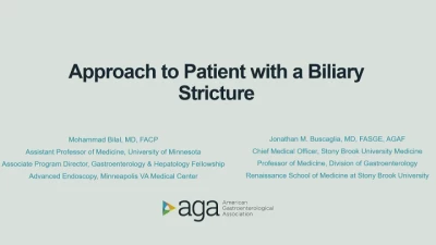 Thumbnail for AGA Approach to a Patient With a Biliary Stricture (L111)