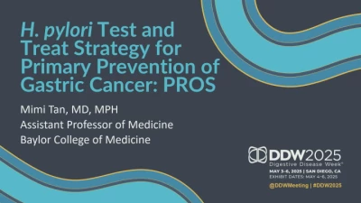 Thumbnail for Kristin and David Peura, MD Lecture: Gastric Cancer Prevention and Early Detection Strategies in the United States in 2025 and Beyond