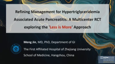 Thumbnail for Pancreatic Disorders (PAN) Section Distinguished Abstract Plenary