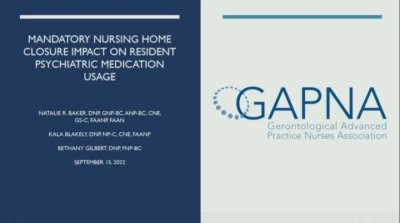 Thumbnail for Mandatory Nursing Home Closure Impact on Resident Psychiatric Medication Usage
