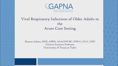 Thumbnail for Viral Respiratory Infections of Older Adults in the Acute Care Setting