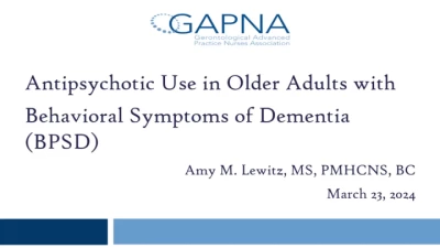 Thumbnail for Anti-Psychotic Use in Older Adults with Behavioral and Psychological Symptoms of Dementia (BPSD)