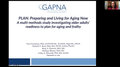 Thumbnail for PLAN: Preparing and Living for Aging Now a Multi-Methods Study Investigating Older Adults’ Readiness to Plan for Aging and Frailty