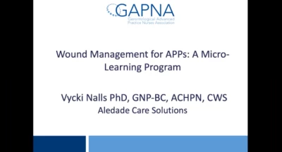 Thumbnail for Wound Care: A Crash Course for the Geriatric Provider
