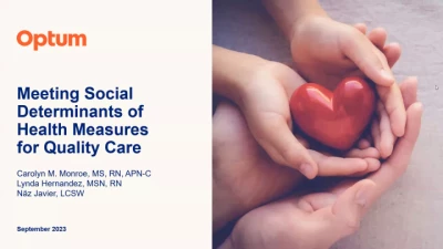 Thumbnail for Meeting Social Determinants of Health Measures for Quality Care