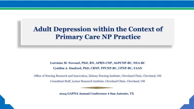 Thumbnail for Adult Depression within the Context of Primary Care NP Practice