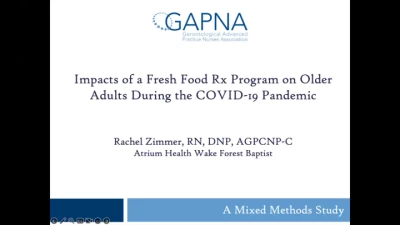 Thumbnail for Impact of a Home Delivery Fresh Food Rx Program for Older Adults during COVID-19