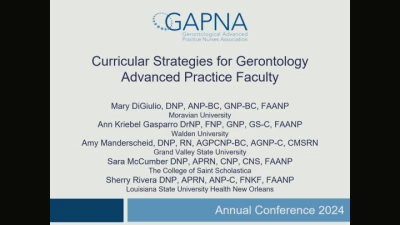 Thumbnail for Curricular Strategies for Gerontology Advanced Practice Faculty