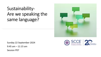 Thumbnail for P07 ESG, Responsibility or Sustainability: Are We Speaking the Same Language in the US and the EU?
