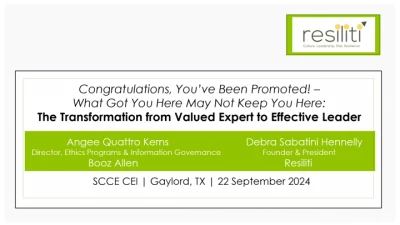 Thumbnail for P15 Congratulations, You’ve Been Promoted! What Got You Here May Not Keep You Here: The Transformation from Valued Expert to Effective Leader