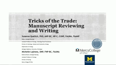 Thumbnail for Tricks of the Trade: Manuscript Reviewing and Writing
